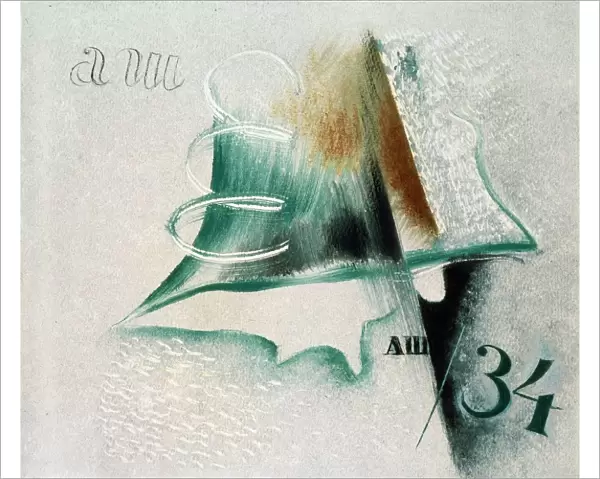 Composition with two letters, 1934. Artist: Shevchenko, Alexander Vasilyevich (1883-1948)