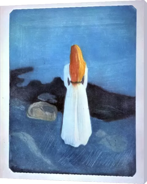 Young woman on the Seashore, 1896. Artist: Edvard Munch
