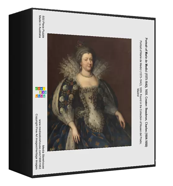 Portrait of Marie de Medici (1575-1642), 1655. Creator: Beaubrun, Charles (1604-1692)