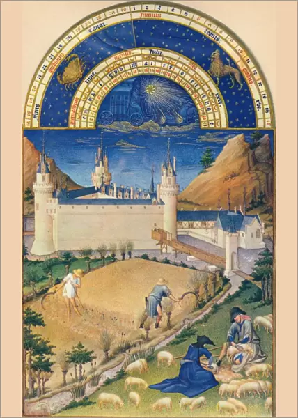 July - the Chateau at Poitiers, 15th century, (1939). Creator: Paul Limbourg