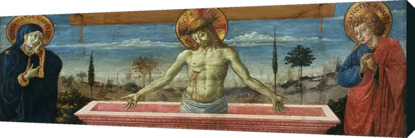 Man of Sorrows between Virgin and Saint John the Evangelist, 1469-1474. Creator: Gozzoli
