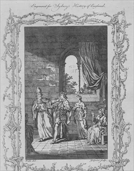 Dunstan dragging King Edwy from his Consort Queen Ethelgiva on his Coronation Day, 1773