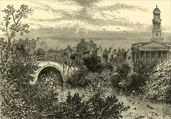 Old Bridge Over the Lake, Regents Park, in 1847, (c1876). Creator: Unknown