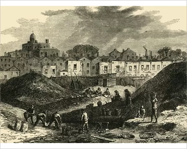 The Dust-Heaps, Somers Town, in 1836, (c1876). Creator: Unknown