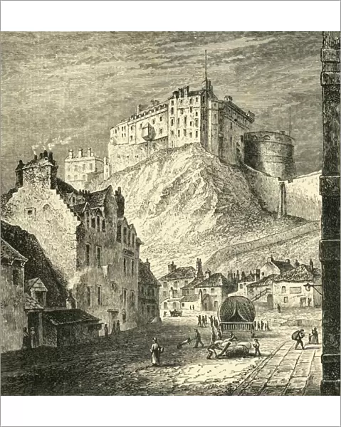 Edinburgh Castle, from the Kings Mews, 1825, (1890). Creator: Unknown