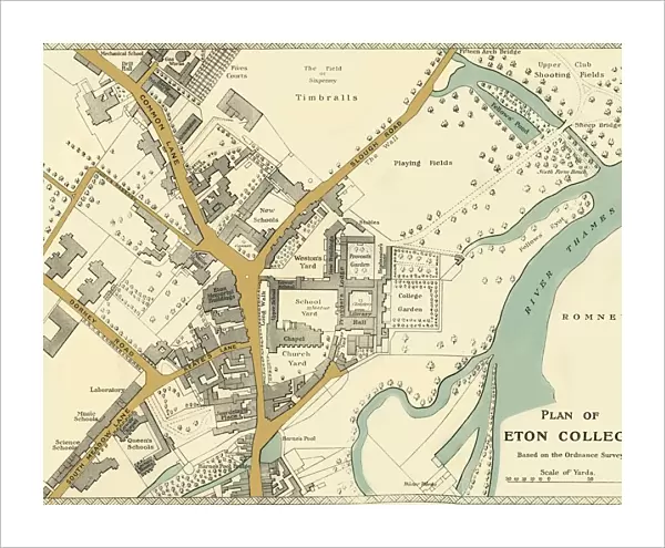 Plan of Eton College, 1911. Creator: Unknown