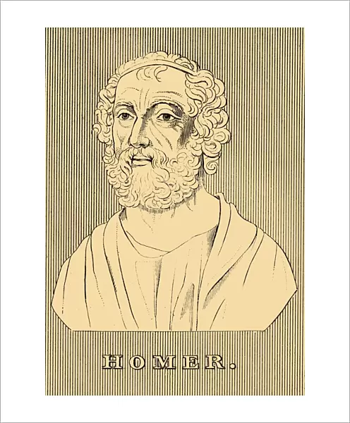 Homer, (c800-701 BC), 1830. Creator: Unknown