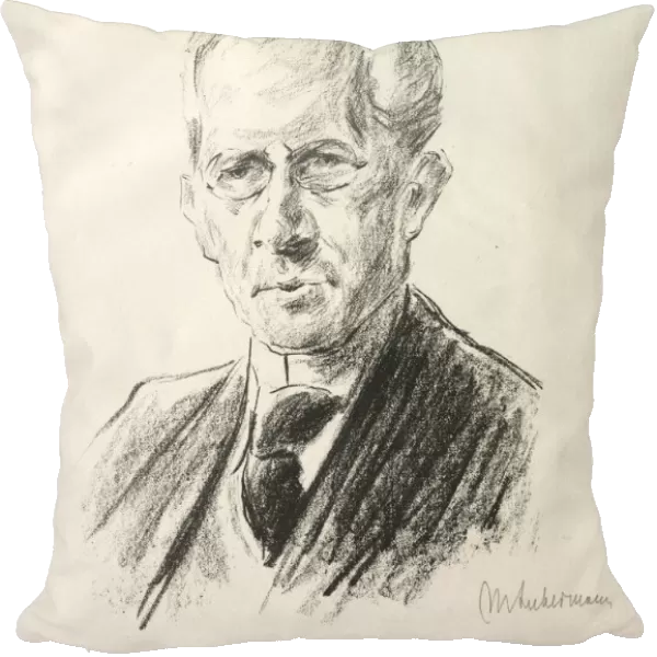 Arno Holz Mappe: Portrait Arno Holz, 1923. Creator: Max Liebermann (German, 1847-1935)