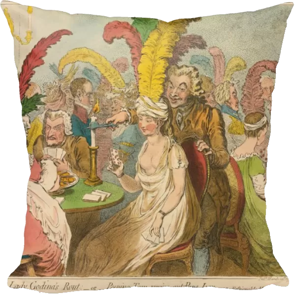 Lady Godinas Rout; -or-Peeping-Tom Spying out Pope-Joan, 1796. Creator: James Gillray (British