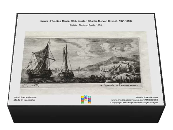 Calais - Flushing Boats, 1850. Creator: Charles Meryon (French, 1821-1868)