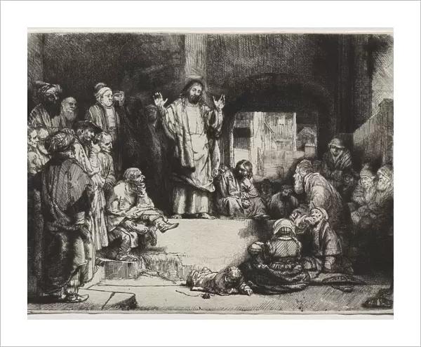 Christ Preaching (La Petite Tombe), c. 1657. Creator: Rembrandt van Rijn (Dutch, 1606-1669)