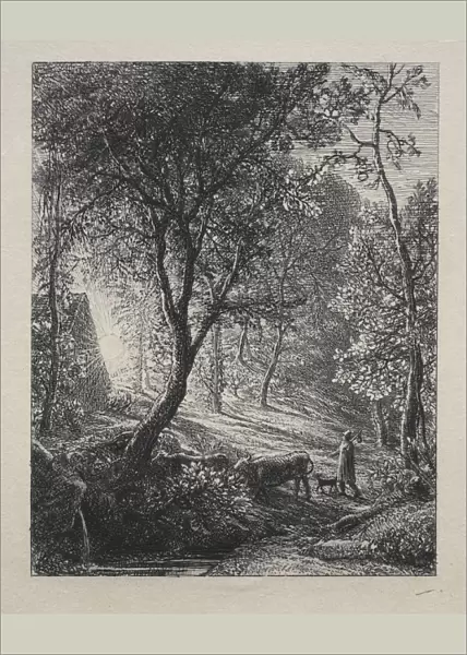The Herdsmans Cottage, 1850. Creator: Samuel Palmer (British, 1805-1881)