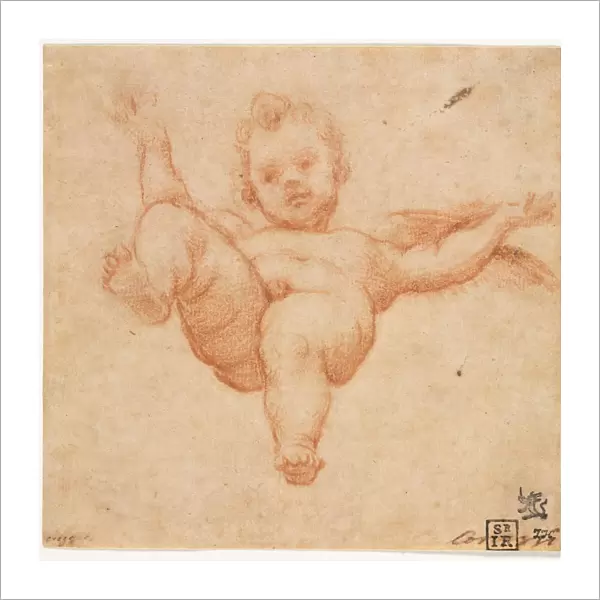 Flying Cupid, c. 1602. Creator: Annibale Carracci (Italian, c. 1560-1609), follower of