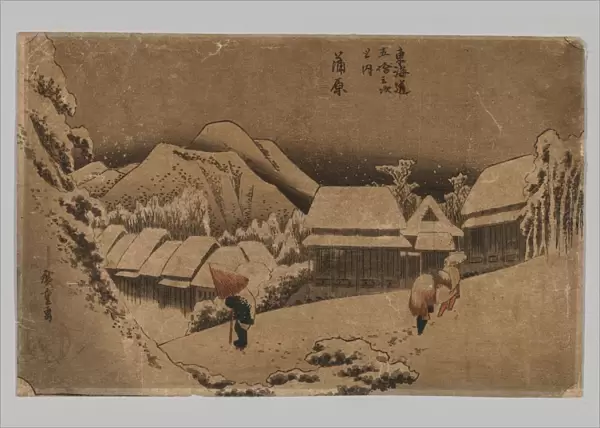 Kambara: Evening Snow, 1797-1858. Creator: Unknown