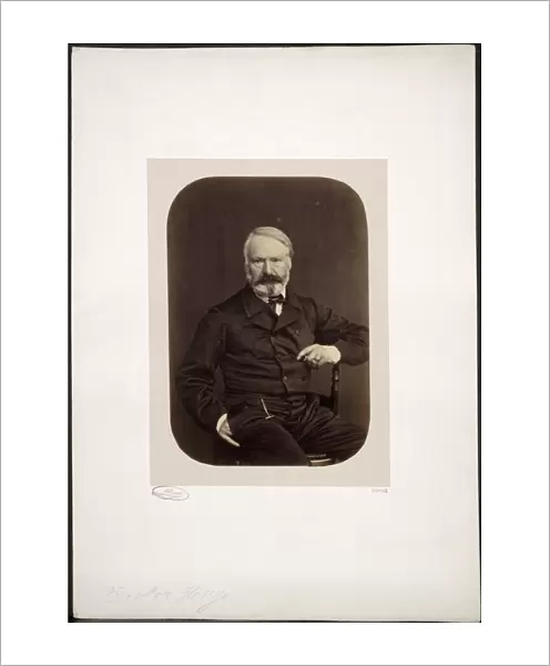 Portrait of Victor Hugo on Guernsey, 1862. Creator: Edmond Bacot (French, 1814-1875)