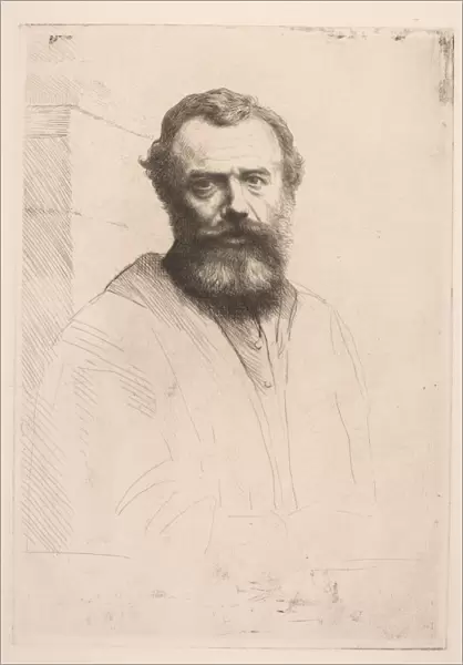 Self-Portrait (Third Plate). Creator: Alphonse Legros (French, 1837-1911)