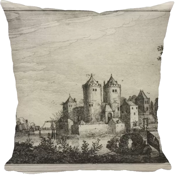 The Castle with Two Towers, 1616. Creator: Jan van de Velde (Dutch, 1620-1662)