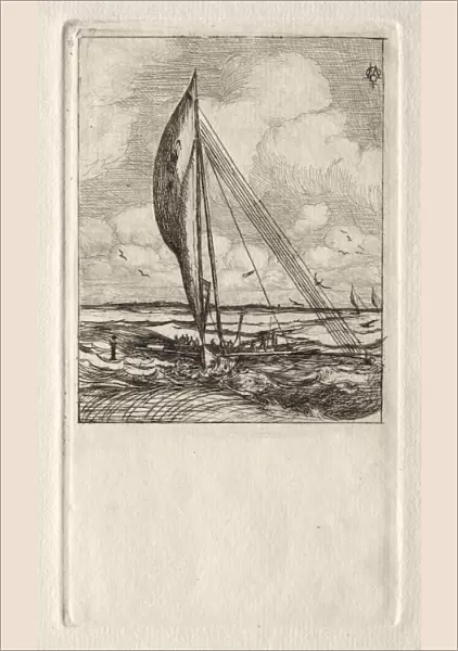 Swift Sailing Proa, Mulgrave Archipelago, Oceania, 1866. Creator: Charles Meryon (French