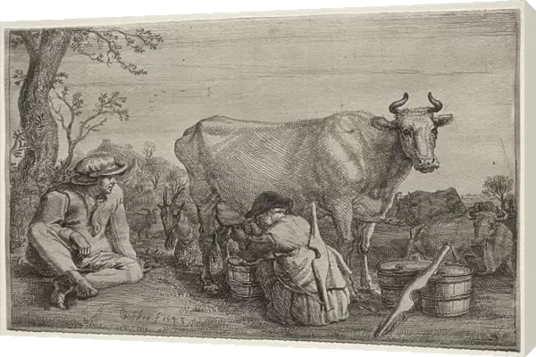 The Milkmaid, 1643. Creator: Gerrit Claesz. Bleker (Dutch, 1656)
