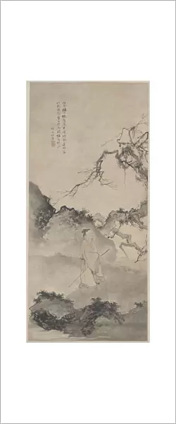 The Poet Lin Bu Wandering in the Moonlight, late 1400s. Creator: Du Jin (Chinese, 1446-c