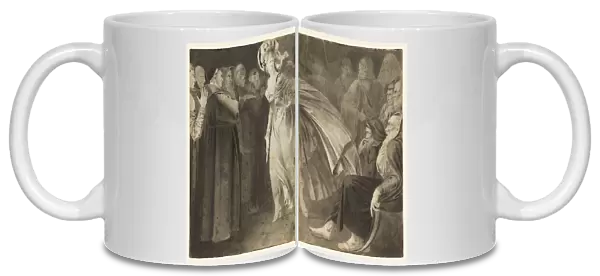 Woman Standing among the Friars (recto), c. 1770-1775. Creator: John Brown (British, 1752-1787)