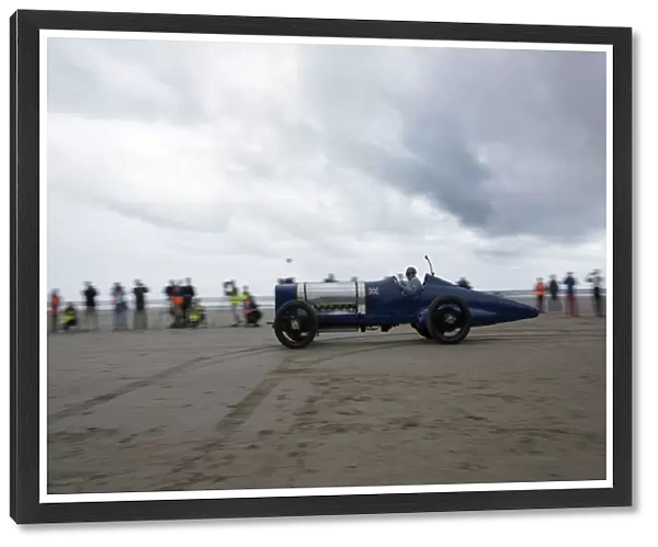 1925 Sunbeam 350 hp driven by Ian Stanfield at Pendine Sands 2015. Creator: Unknown