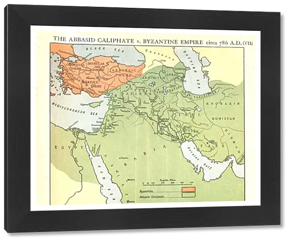 The Abbasid Caliphate v. Byzantine Empire, circa 786 A. D. c1915. Creator: Emery Walker Ltd