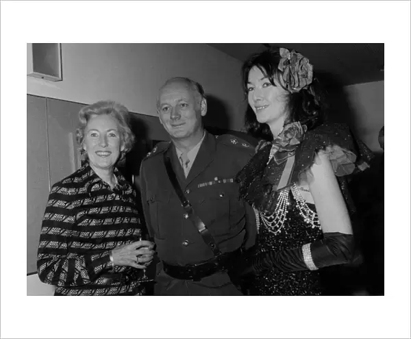 Dame Vera Lynn with Lord and Lady Montagu at Beaulieu party, mid 1970 s. Creator: Unknown