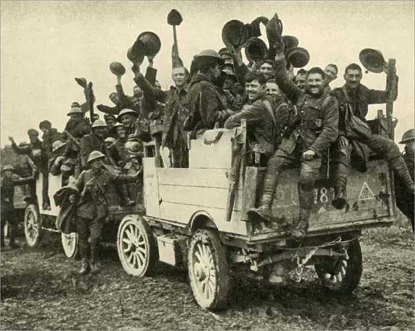 Happy Warriors: Canadians returning from a successful attack, First World War, c1916, (c1920)