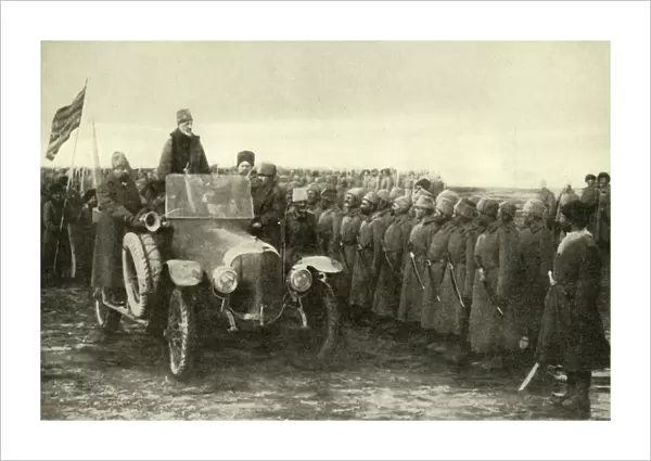 Grand Duke Nikolai congratulates Russian troops... Erzerum, Turkey, First World War, 1916, (c1920)