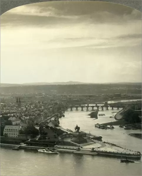 Where the Moselle Enters the Rhine, Coblenz, Germany, c1930s. Creator: Unknown