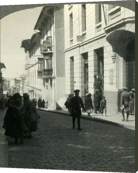 Looking Down One of La Pazs Sloping Streets, Bolivia, c1930s. Creator: Unknown
