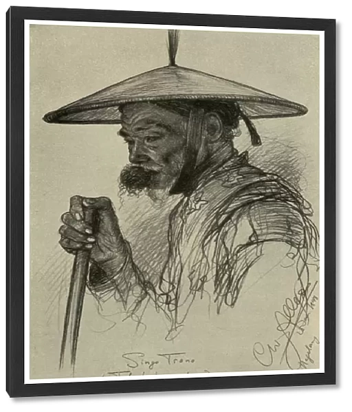 Singo Trono - man chewing tobacco, Magelang, Java, 1898. Creator: Christian Wilhelm Allers