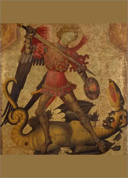 Saint Michael and the Dragon, ca. 1405. Creator: Spanish (Valencian) Painter (active in Italy