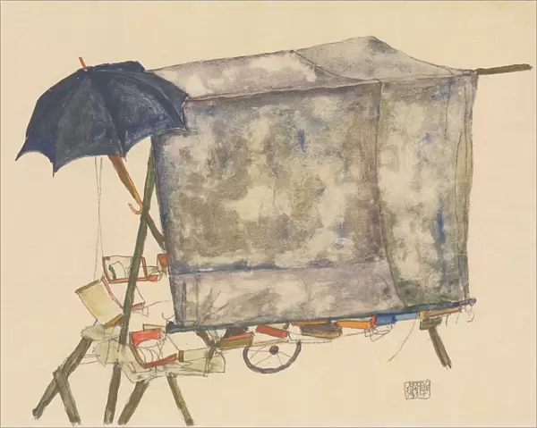 Street Cart, 1914. Creator: Egon Schiele