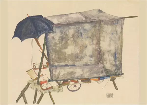 Street Cart, 1914. Creator: Egon Schiele