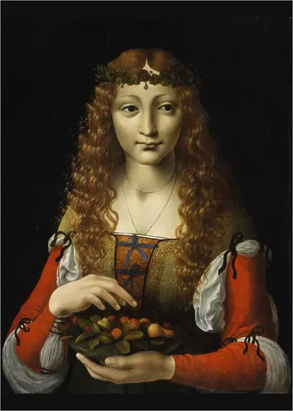 Girl with Cherries, ca. 1491-95. Creator: Marco d Oggiono