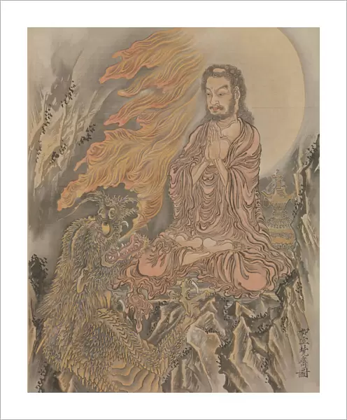 Shakyamuni Conquering the Demons (Shaka Goma-zu), ca. 1888. Creator: Kawanabe Kyosai