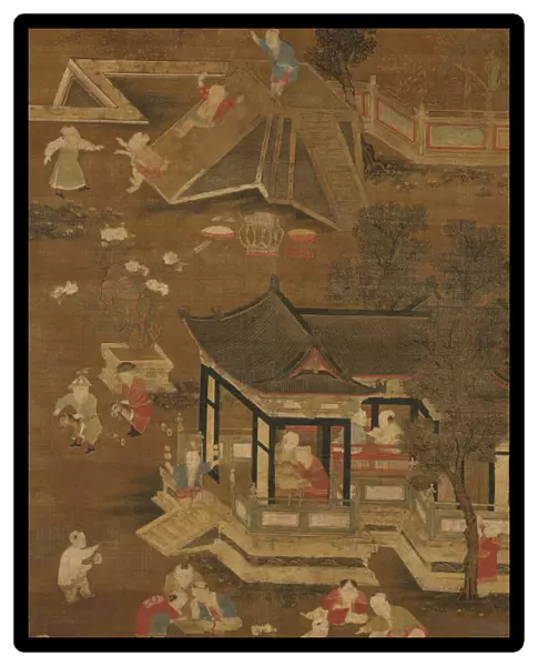 Children playing in the palace garden, late 13th-15th century. Creator: Unknown