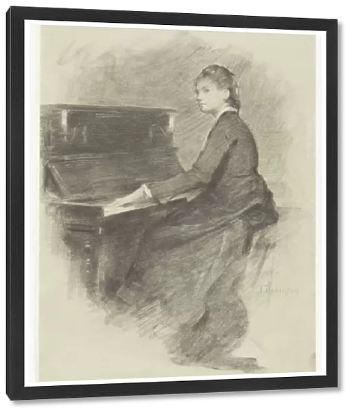 At the Piano, ca. 1887. Creator: Theodore Robinson