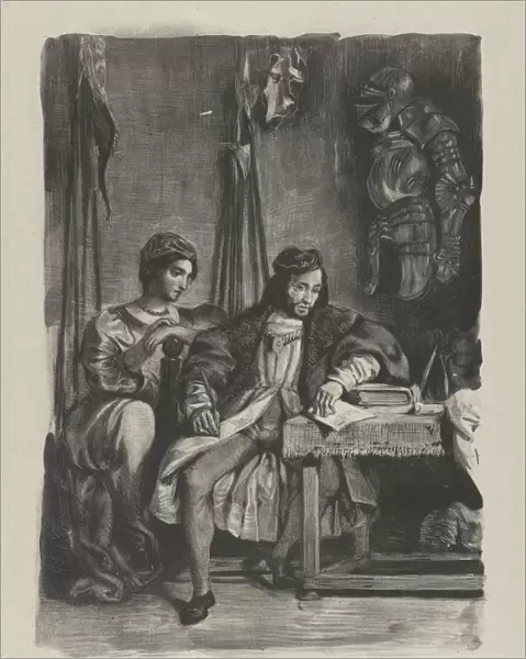 Goetz von Berlichingen Writing His Memoirs, 1836-43. 1836-43. Creator: Eugene Delacroix
