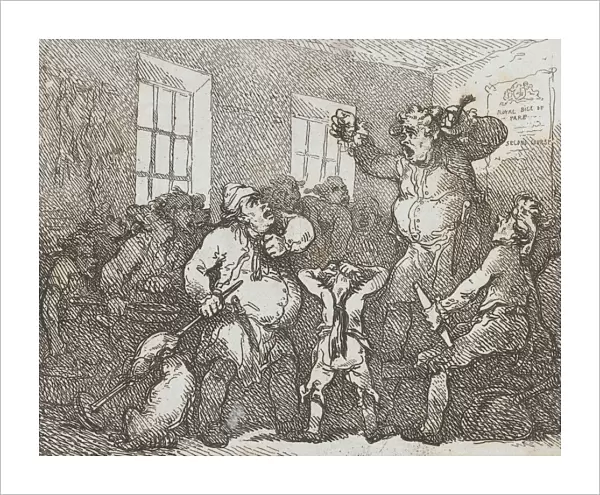 Fierce as staring Ajax from this seat... 1787. 1787. Creator: Thomas Rowlandson