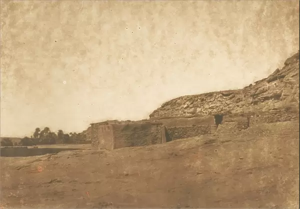 Vue prise au Village d Abou-hor (Tropique du Cancer), April 1850. Creator: Maxime du Camp