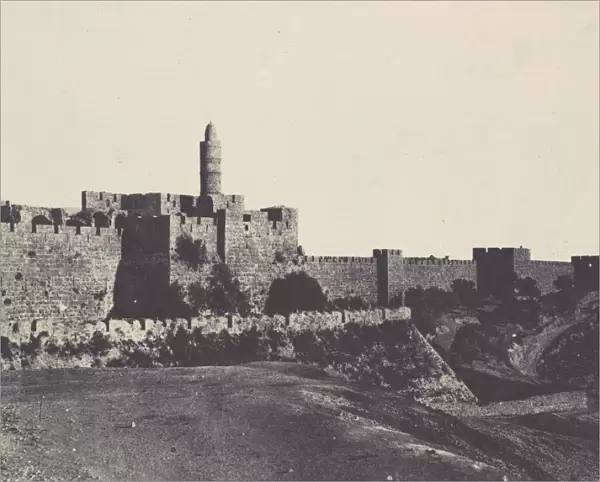 Palestine. Jerusalem. Partie occidentale des Murailles, 1850