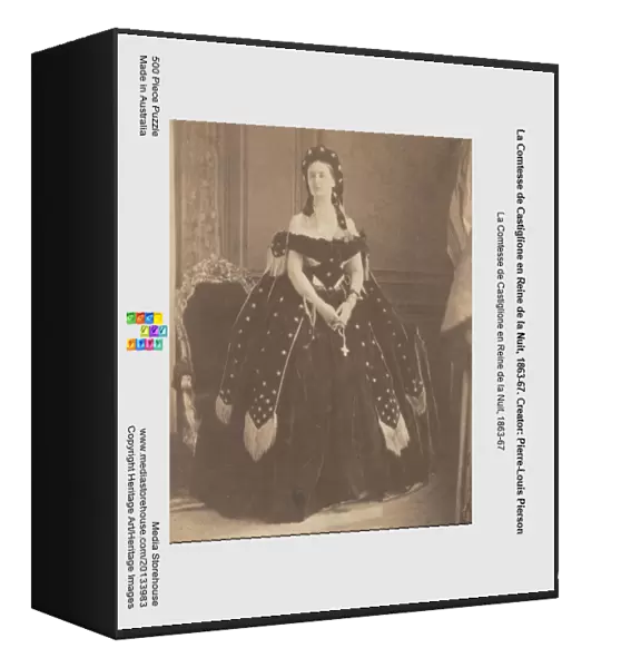 La Comtesse de Castiglione en Reine de la Nuit, 1863-67. Creator: Pierre-Louis Pierson