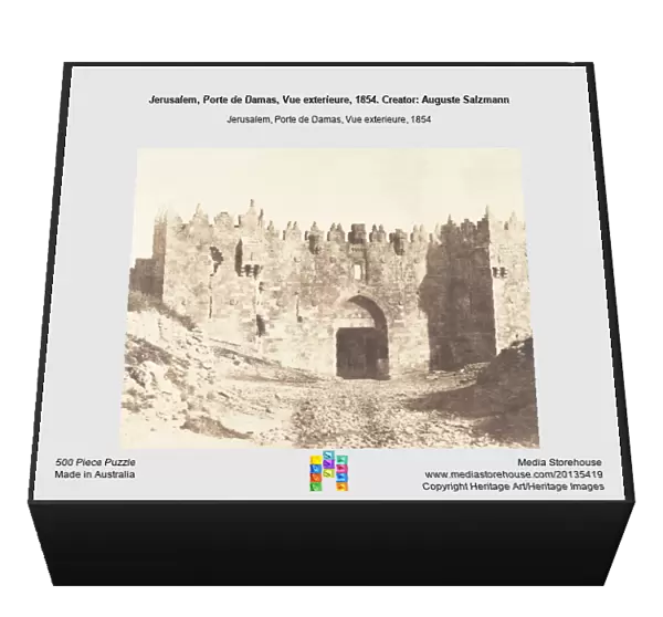 Jerusalem, Porte de Damas, Vue exterieure, 1854. Creator: Auguste Salzmann