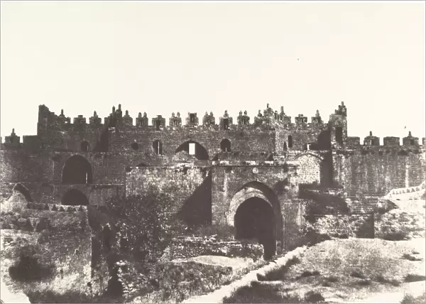 Jerusalem, Porte de Damas, Interieur, 1854. Creator: Auguste Salzmann