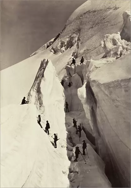 [The Ascent of Mont Blanc], 1861. Creator: Auguste-Rosalie Bisson