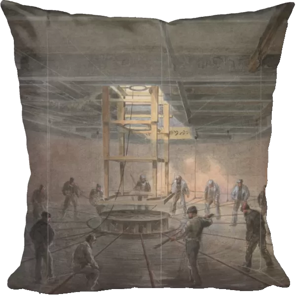 Interior of One of the Tanks on Board the Great Eastern: The Cable Passing Out, 1865-66