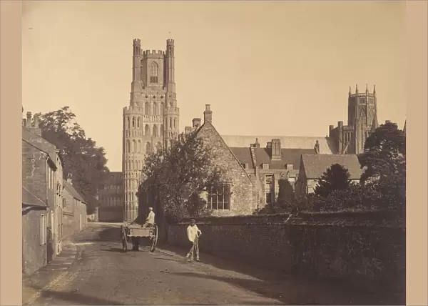 Ely Cathedral, from the Grammar School, 1857. Creator: Roger Fenton